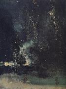 James Abbott McNeil Whistler Nocturne in Black and Gold,The Falling Rocket oil painting on canvas